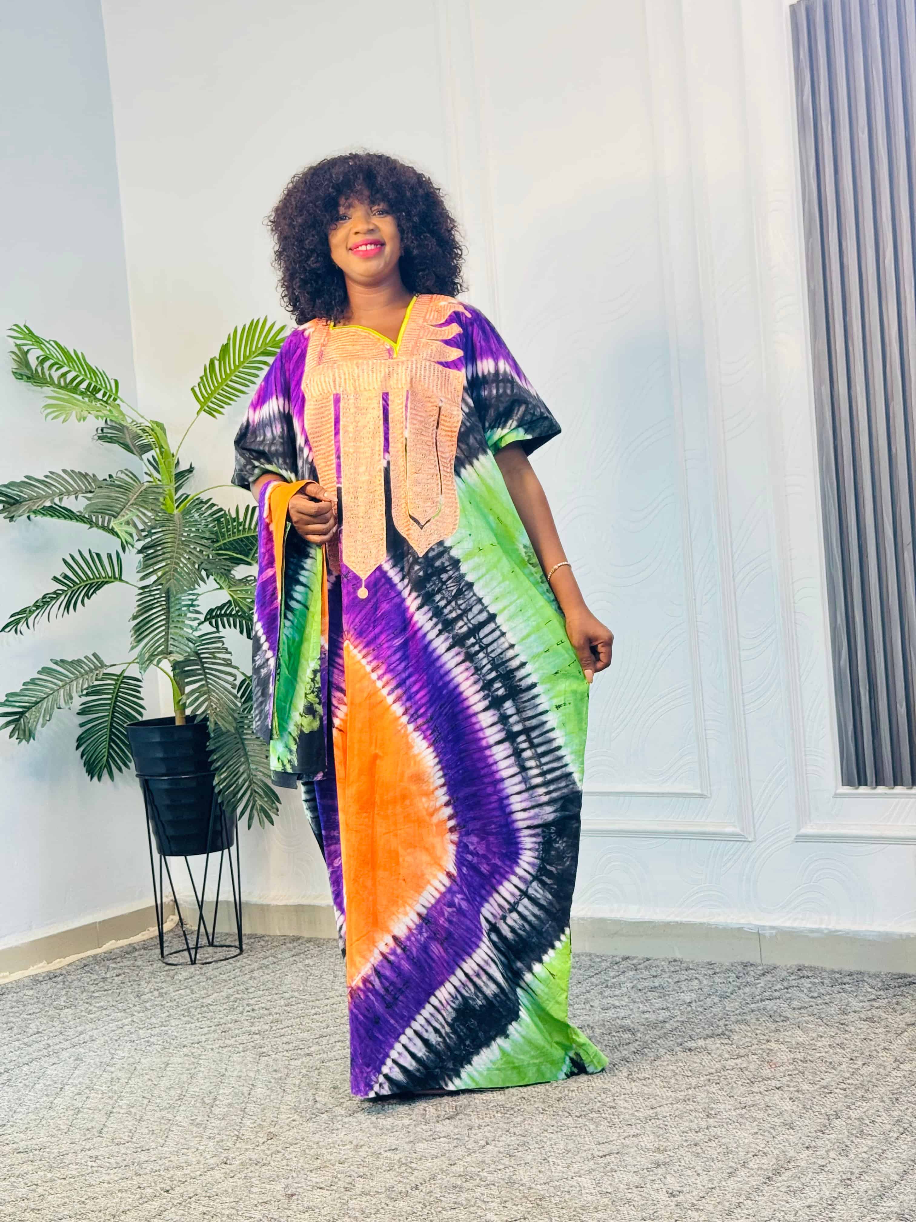 Tolu Adire Dress104[multicolor]