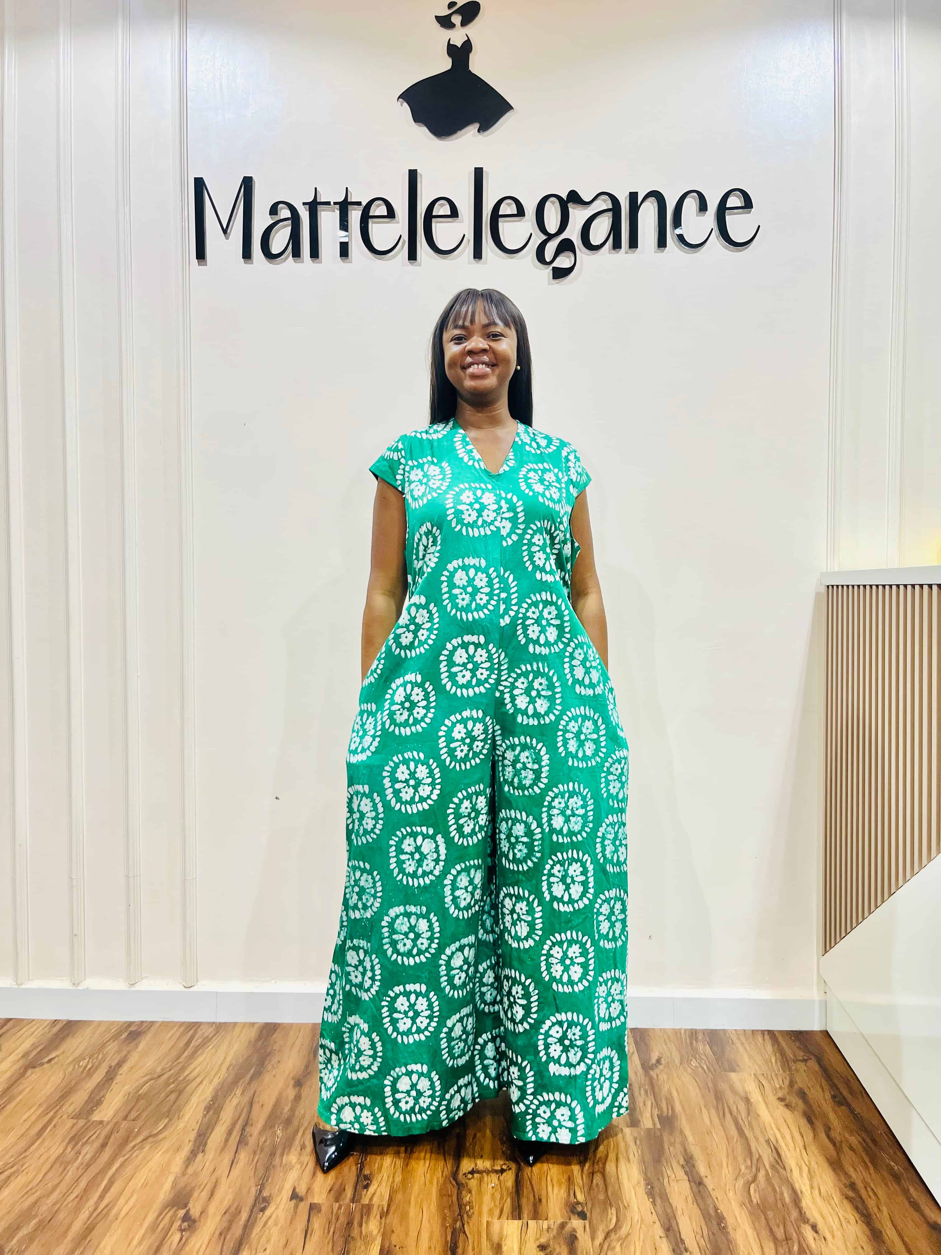 Adire jumpsuit[green]