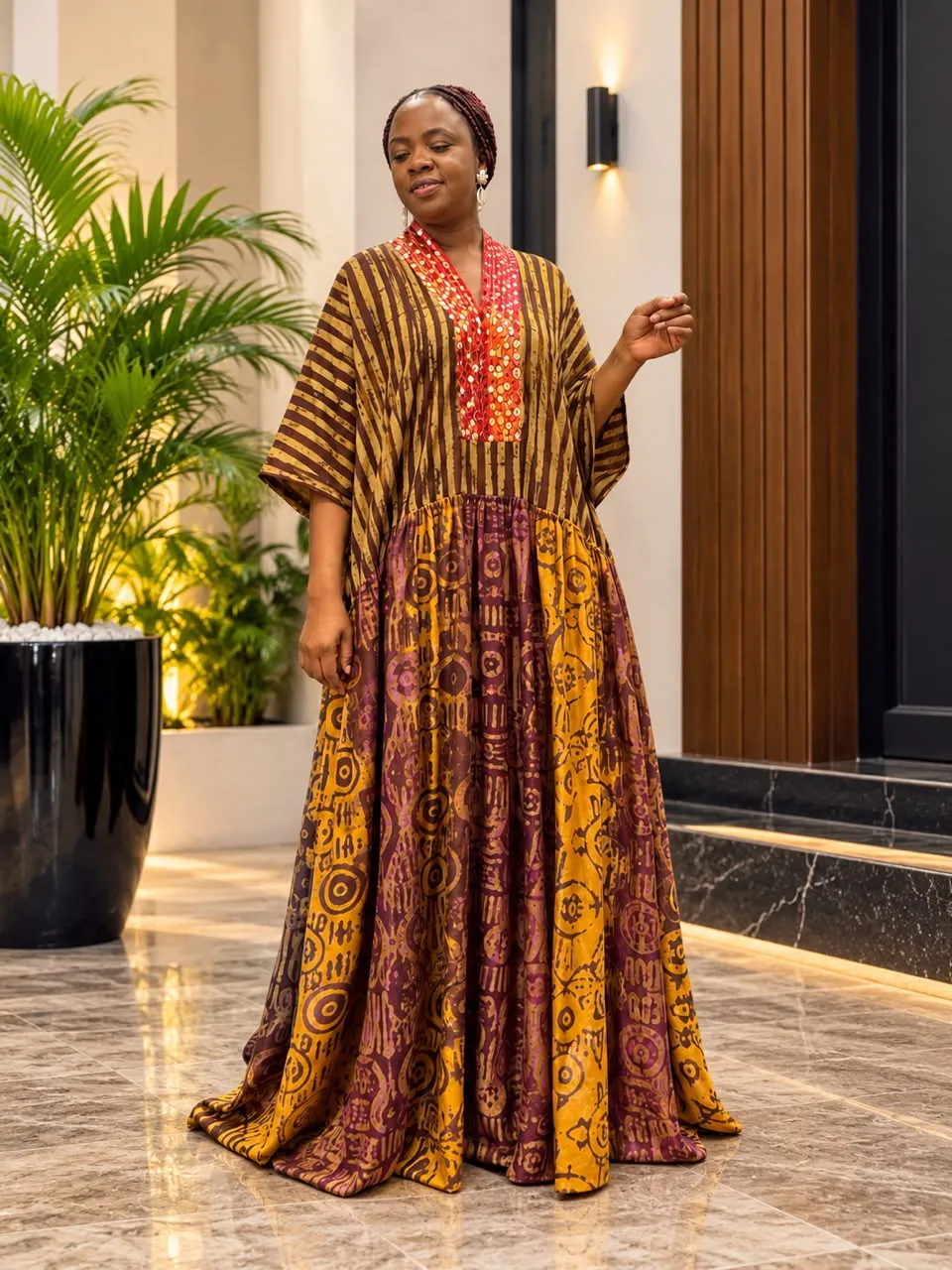 Amina dress(Brown)