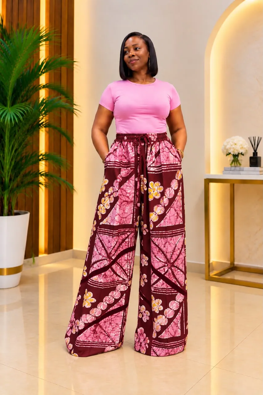 Ewa pants (maroon )
