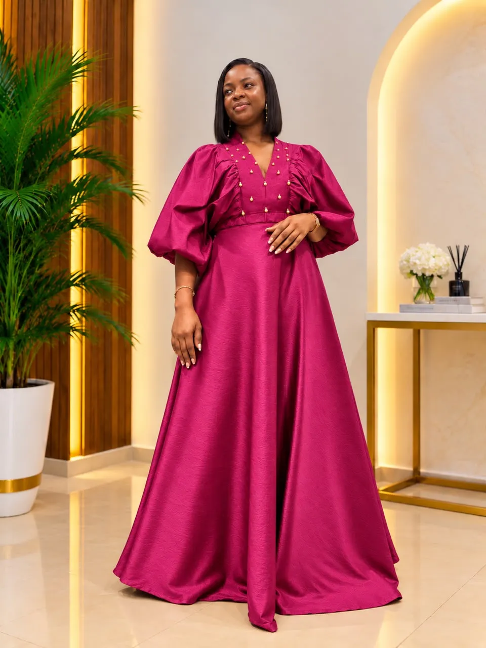 Tafita skirt set(Wine)