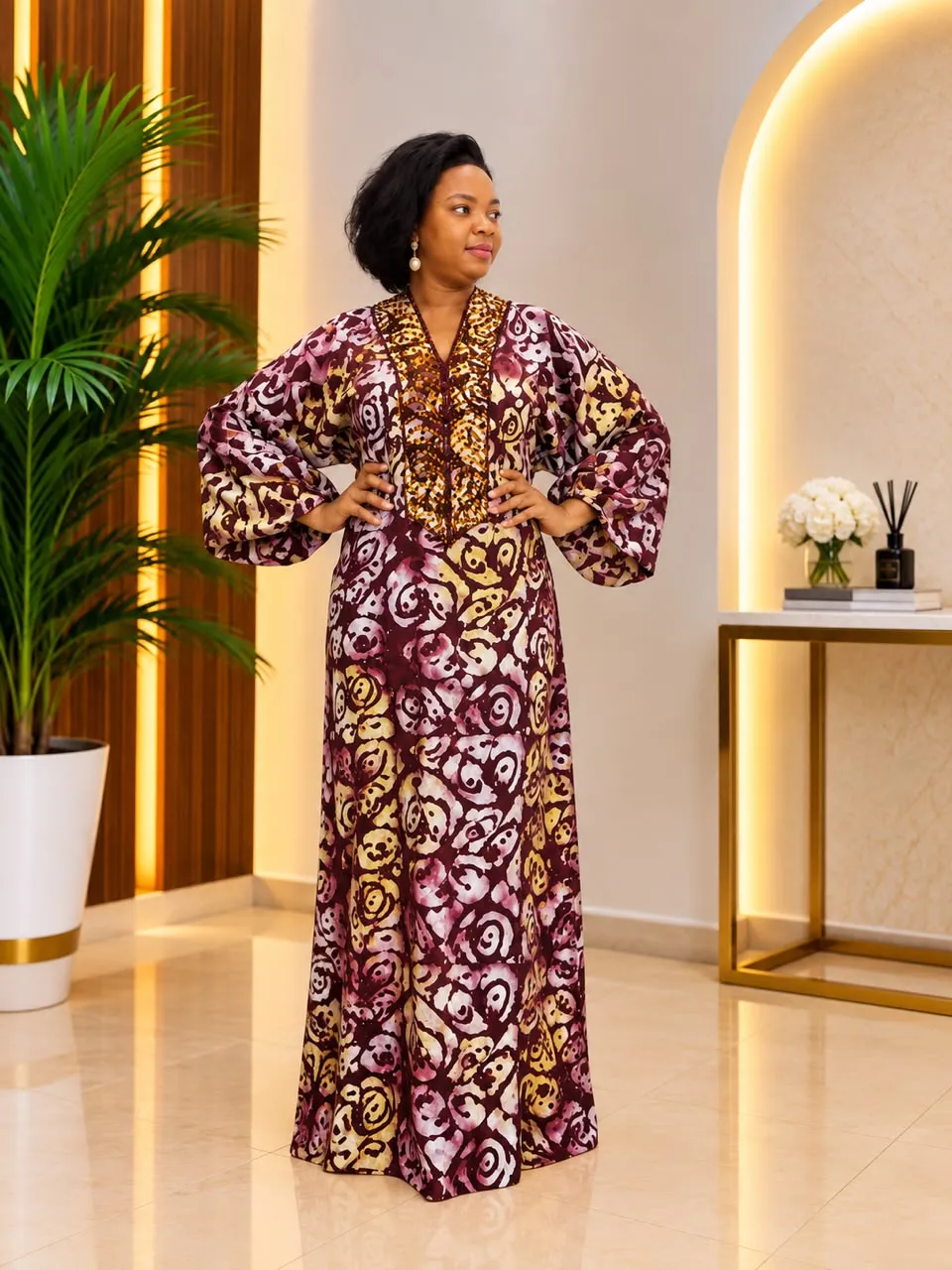 Amira dress (wine)